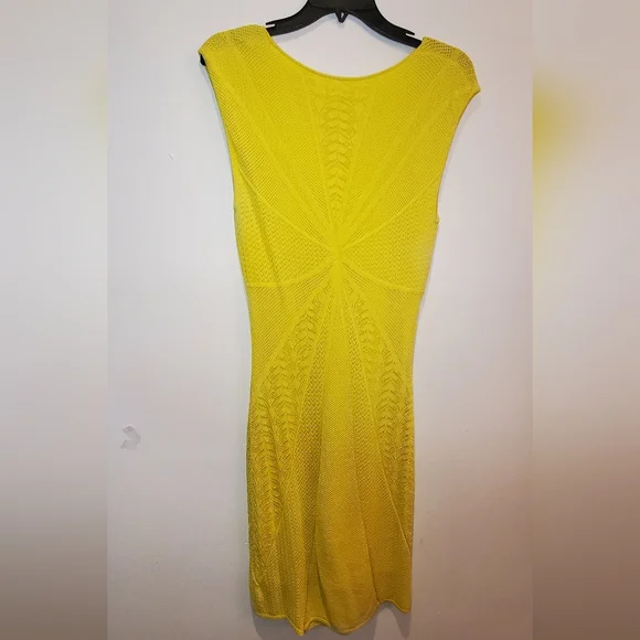 NWT CATHERINE MALANDRINO - DRESS - SLEEVELESS - YELLOW -VISCOSE/NYLON - Picture 3 of 8
